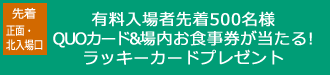 有料入場者先着500名様ラッキーカード進呈