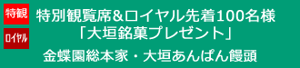 特別観覧席・ロイヤル先着100名様大垣アンパン饅頭進呈